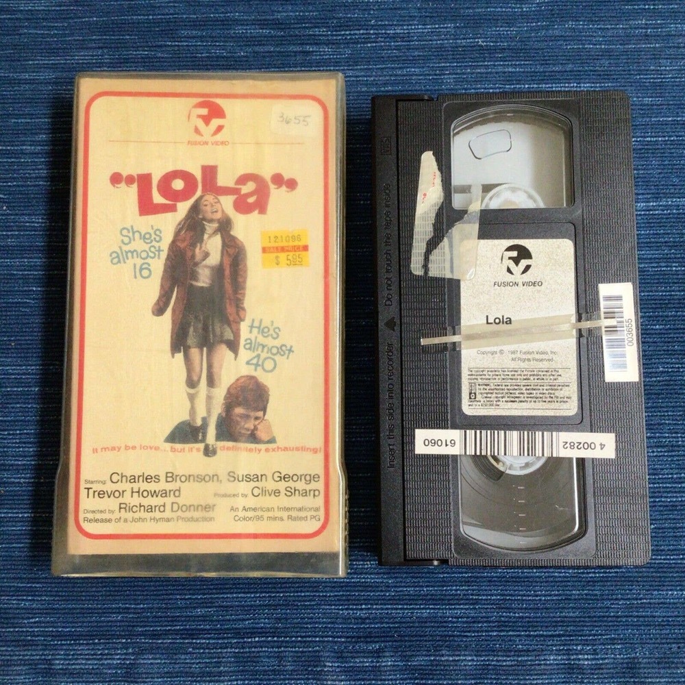 Former RENTAL Lola (1987) Fusion Video VHS Charles Bronson Richard Donner ~868A